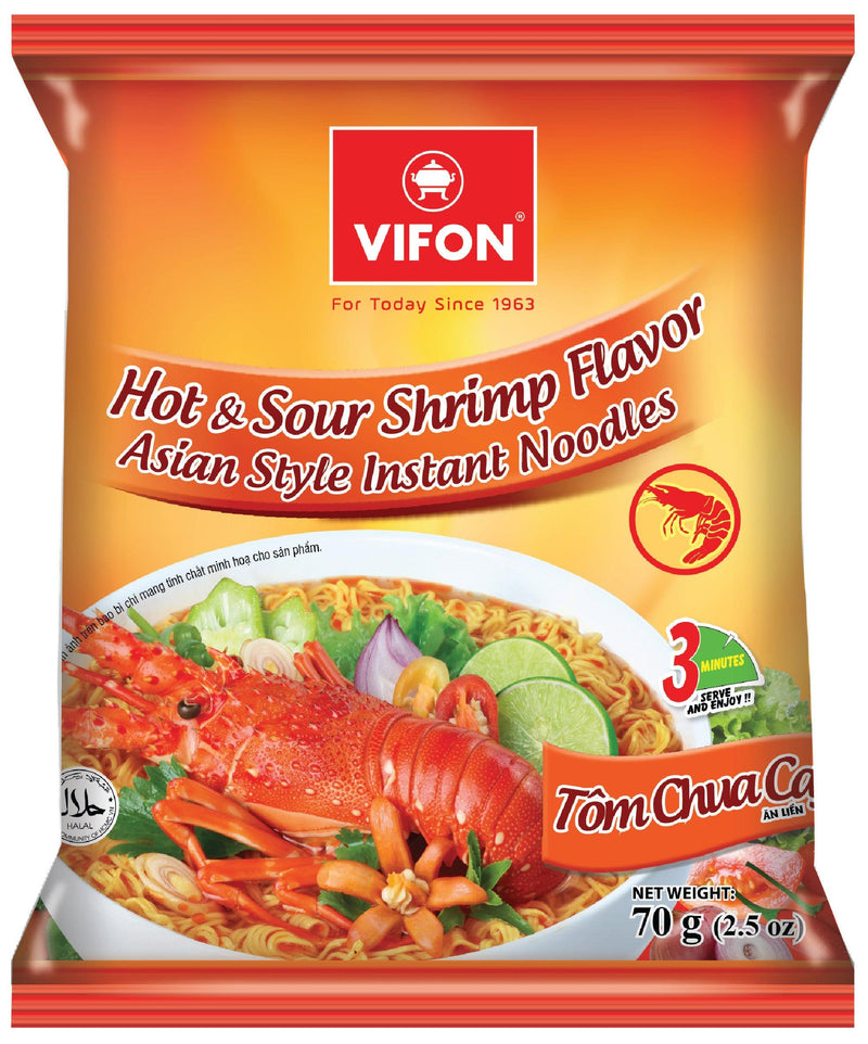 Vifon Hot & Sour Shrimp Flavour 70g - Longdan Official