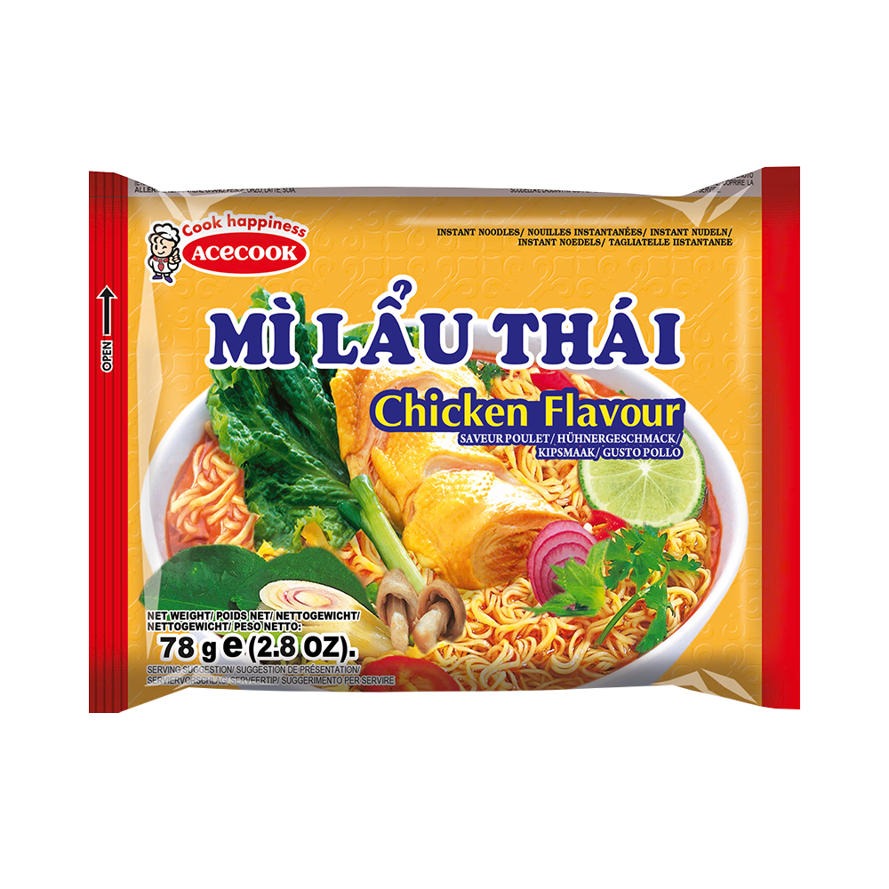 MI LAU THAI Instant Noodles Chicken Flavor 78g