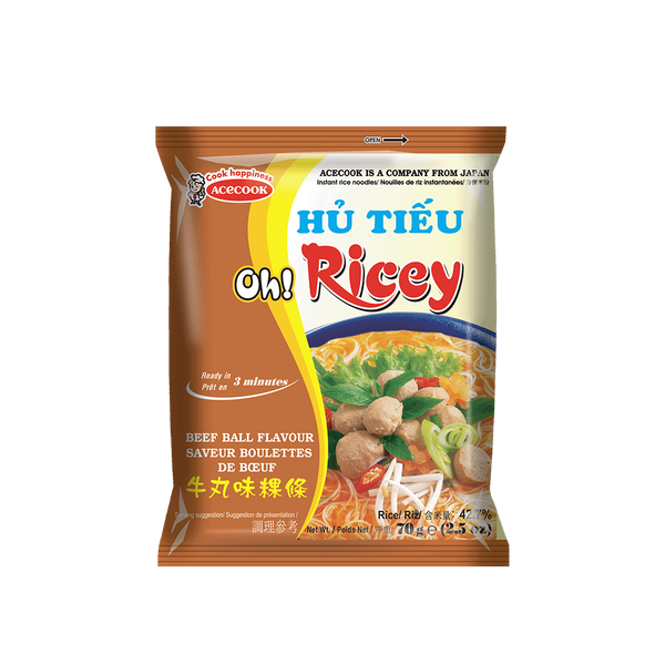 OH! RICEY Beef Ball Flavor - Hu Tieu 70g