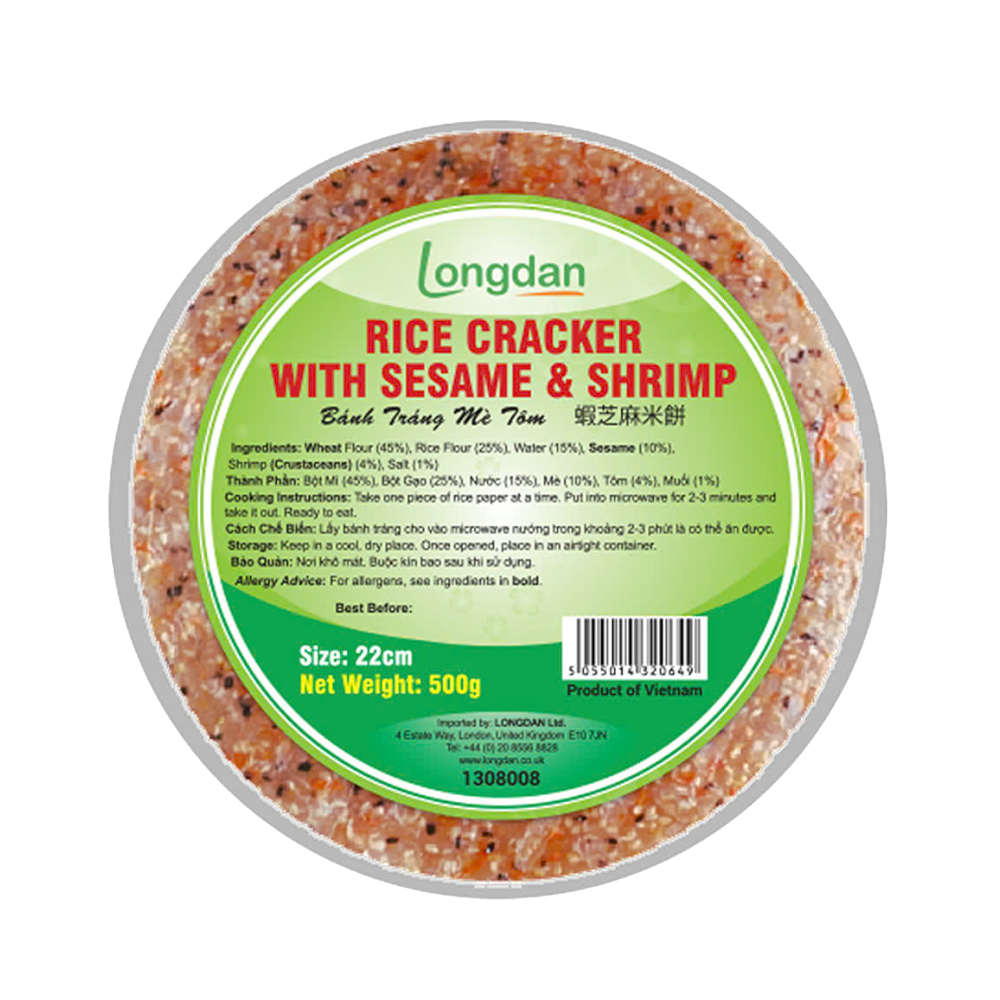 LD Rice Cracker With Shrimp & Sesame 22cm 500g