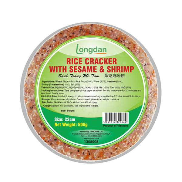 LD Rice Cracker With Shrimp & Sesame 22cm 500g