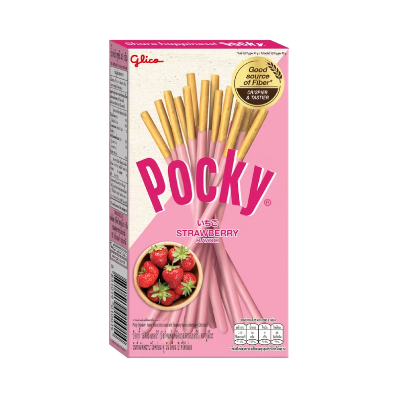 GLICO POCKY Sticks - Strawberry 43g (ICase 12)