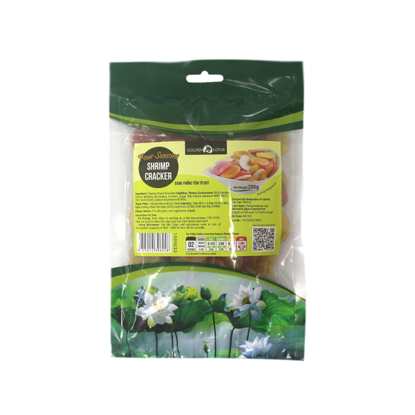 Golden Lotus Four Seasons Shrimp Cracker 200g (Case 25) - Longdan Official