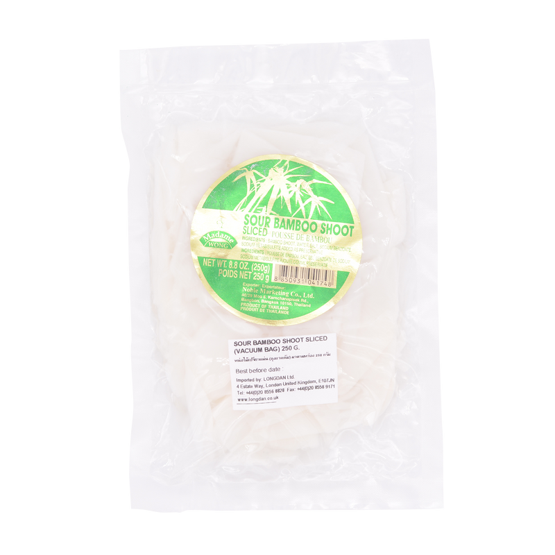 MADAME WONG Sour Bamboo Shoot Sliced 250g (Case 36) - Longdan Official