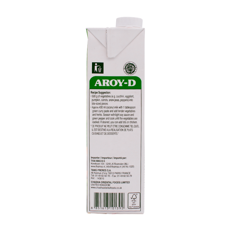 Aroy-D Coconut Milk 1L - Longdan Online Supermarket