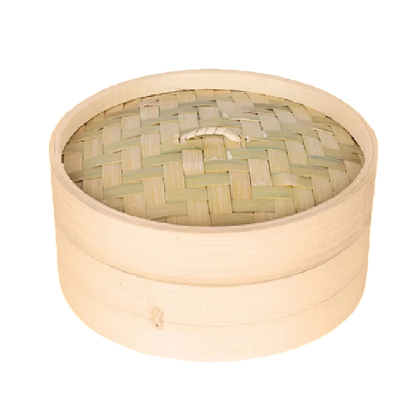 Longdan Bamboo Steamer Set 6 Inches (1 base, 1 lid)