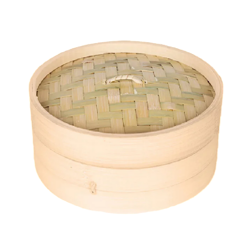 Longdan Bamboo Steamer Set 10 Inches (1 base, 1 lid)