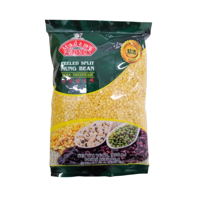 マダム・ウォン 皮むき割緑豆 400G (ケース 50)