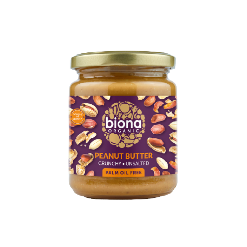 BIONA ORG Peanut Butter Crunchy - Unsalted 250g