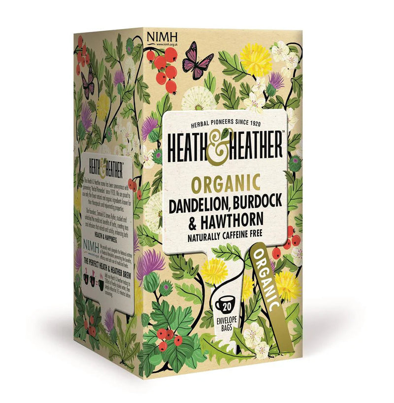 HEATH DAN HEATHER Dandelion, Burdock &amp; Hawthorn 20 bungkus