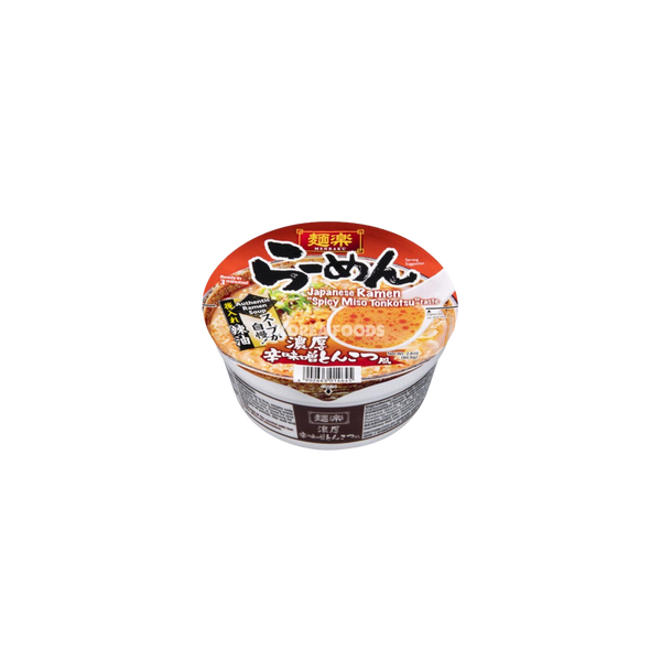 HIKARI MENRAKU Cup Ramen Spicy Miso Tonkotsu Taste 80.6g - Longdan Official