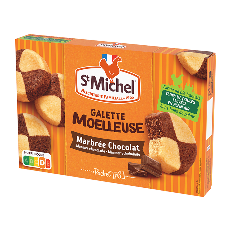 ST MICHEL Soft Galette Chocolate Marble 180G