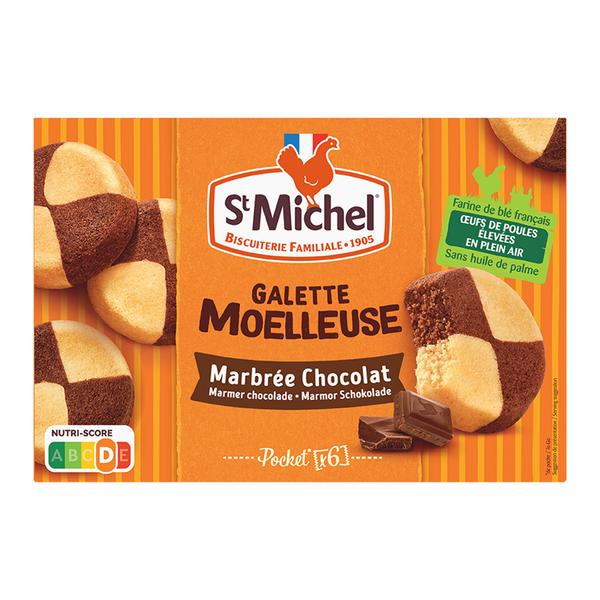 ST MICHEL Soft Galette Chocolate Marble 180G