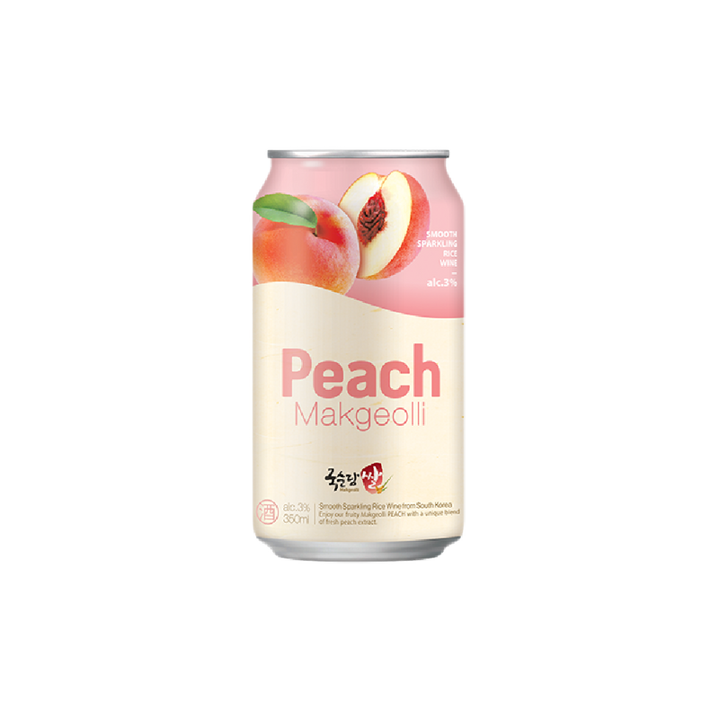 KOOKSOONDANG Rice Makgeolli Peach Can 350ml (Alc 3%)