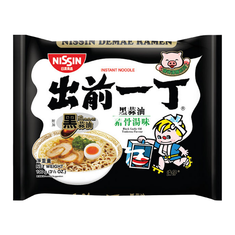 NISSIN Demae Ramen - Black Garlic Oil Tonkotsu 100g - Longdan Official