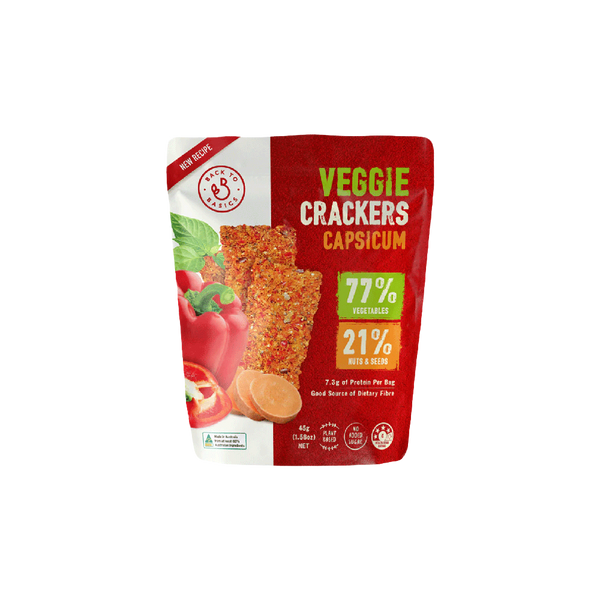 BACK TO BASICS Veggie Crackers Capsicum Sweet Potato 45g - Longdan Official