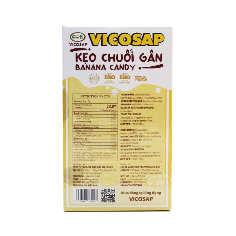 Vicosap Banana Candy 200g - Longdan Official