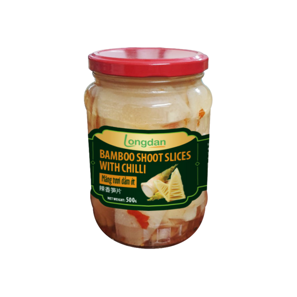 Longdan Bamboo Shoot Slices na may Sili 500g