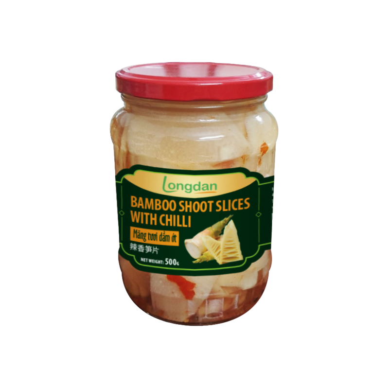 Longdan Bamboo Shoot Slices na may Sili 500g