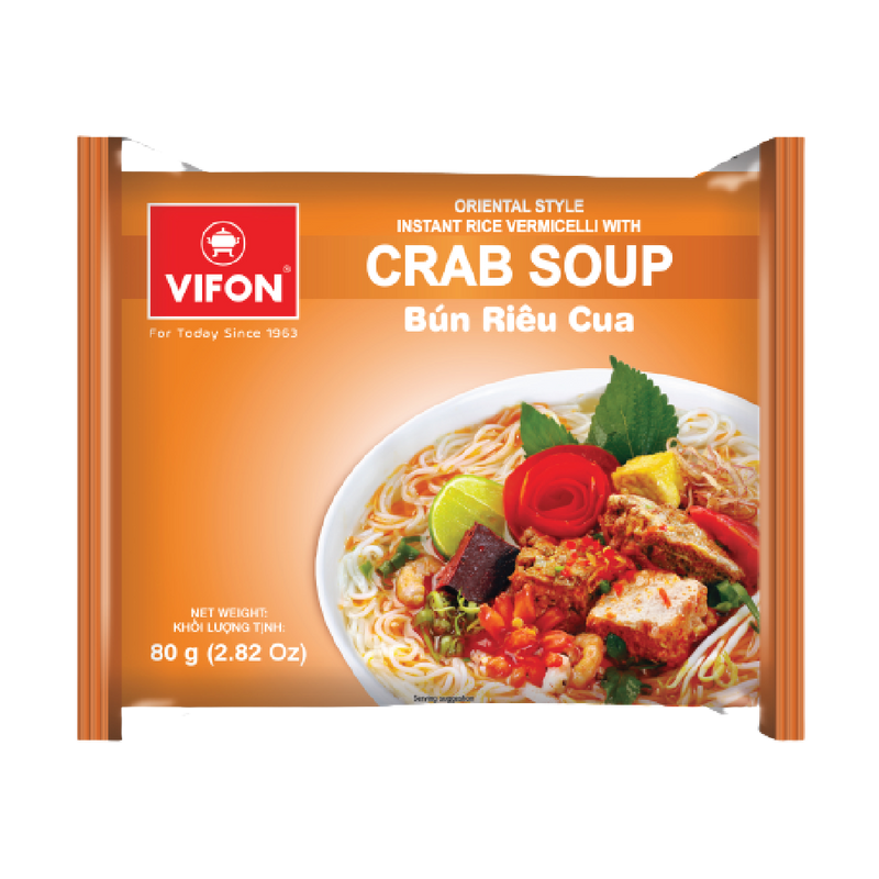 Vifon Oriental Style Vermicelli Sour Crab Soup 80g (Case 30) - Longdan Official