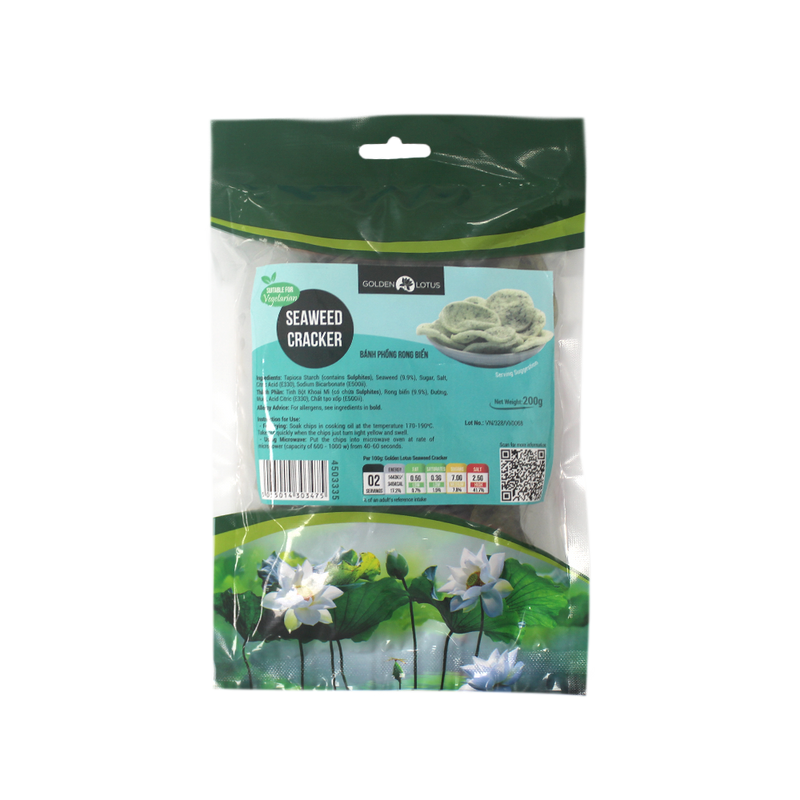 Golden Lotus Seaweed Cracker 200G (Case 25) - Longdan Official