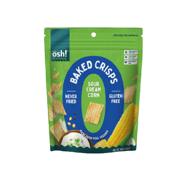 Oh So Healthy! Sour Cream Corn Veggie Crisps 50g - Longdan Official