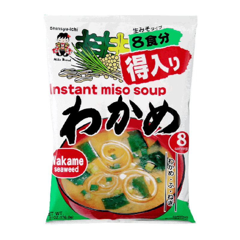 SHINSHUICHI Miso Soup Vegetable Seaweed 8P 176g - Longdan Official