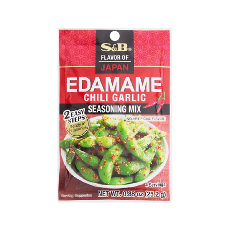 S&B Seasoning Mix Chili Garlic Edamame 25.2g - Longdan Official