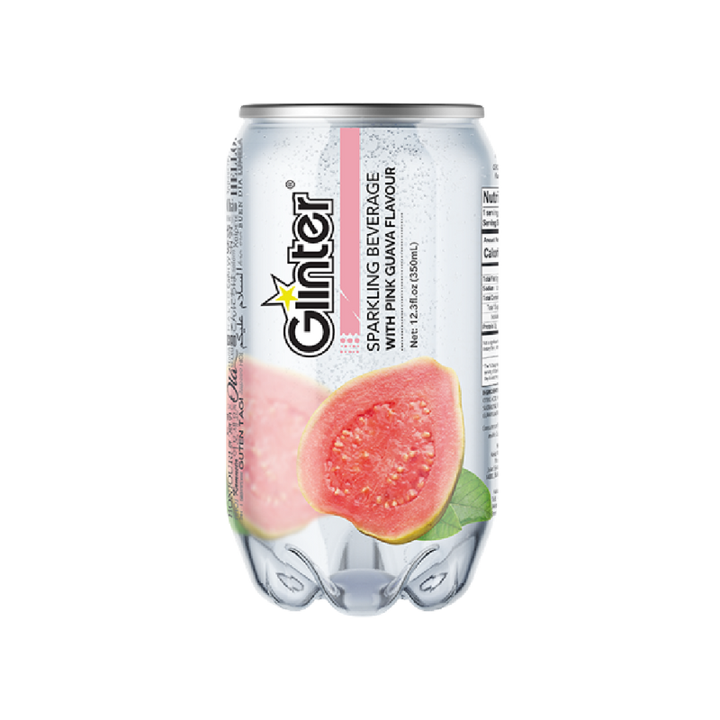 GLINTER Pink Guava Sparkling Water 350ml - Longdan Official