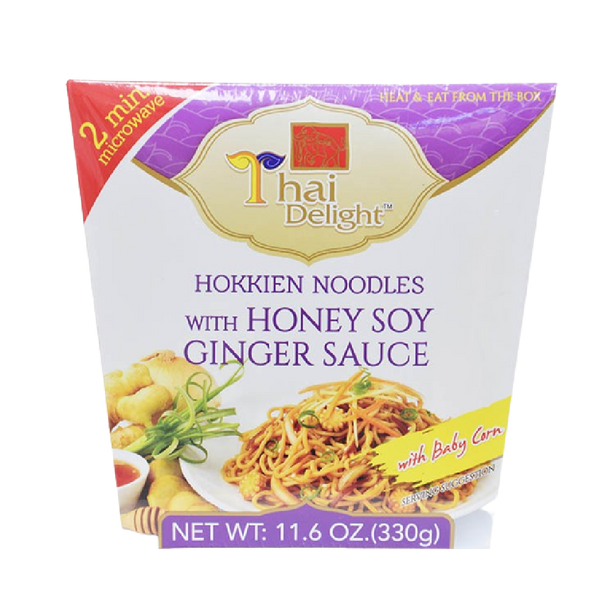 THAI DELIGHT Hokkien Noodles With Honey Flavour Ginger Sauce 330g (Case 12) - Longdan Official