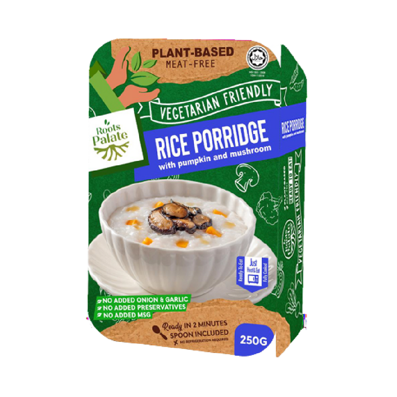 Roots Palate Vegetarian Rice Porridge With Pumpkin And Mushroom 250g - Longdan Official