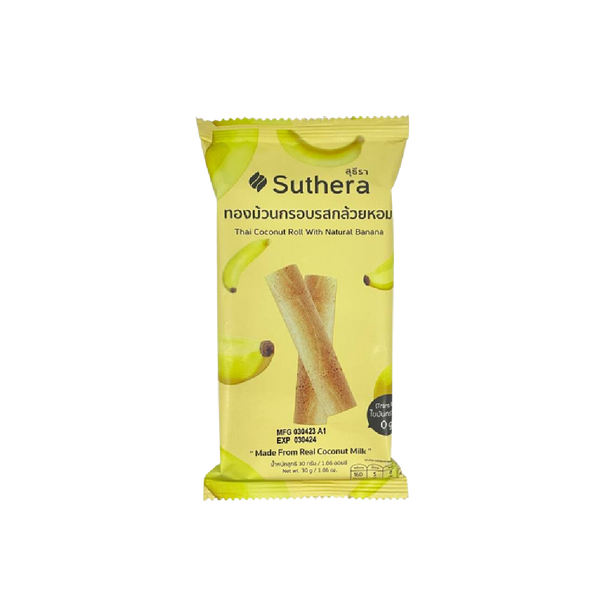 SUTHERA Coconut Roll Natural Banana 30g