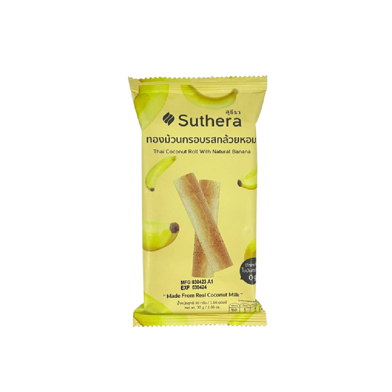 SUTHERA Coconut Roll Natural Banana 30g - Longdan Official