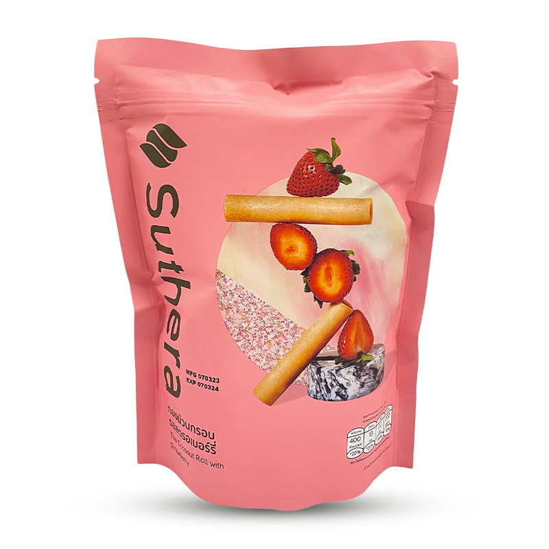 SUTHERA Coconut Roll Strawberry 70g - Longdan Official