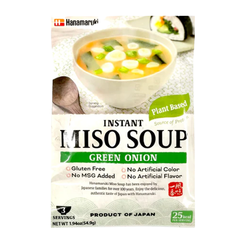 HANAMARUKI Instant Miso Soup - Green Onion (3pcs) 54.9g - Longdan Official