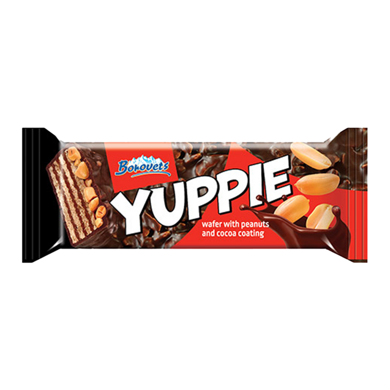 BOROVETS Wafer Yuppie with Peanuts and Cocoa Coating 80g