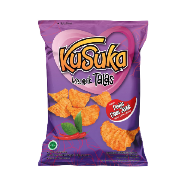 Kusuka Yam Chips Spicy Lime Leaves Flavor 68g