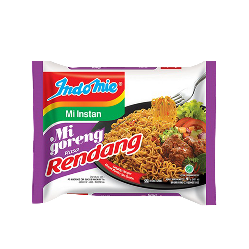 INDOMIE Mi Goreng Rendang (Spicy Beef Rendang Flavour) 91g