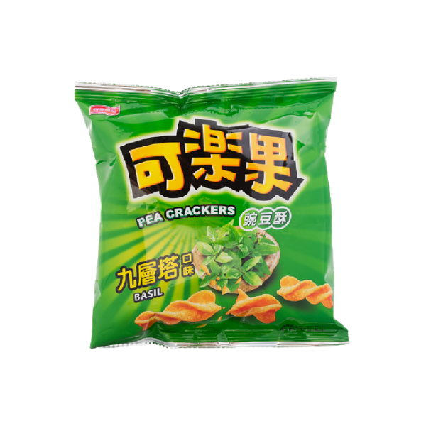 Lian Hwa Foods - Pea Crackers (Basil Flavor) 48g - Longdan Official