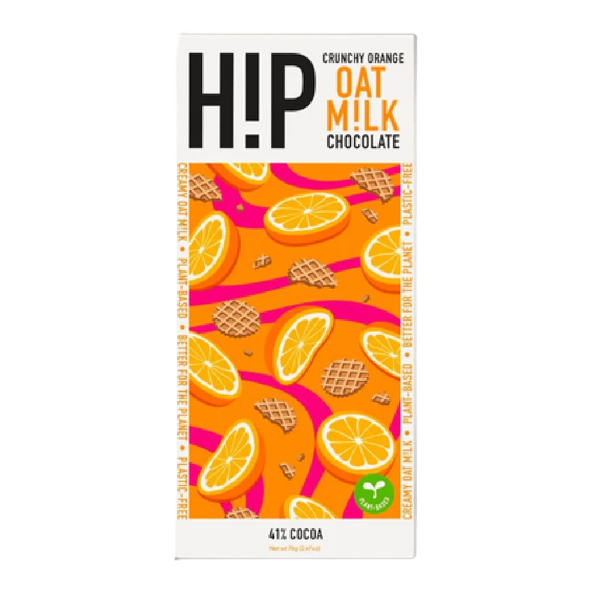 HIP Crunchy Orange Oat Milk Chocolate Bar 70g - Longdan Official