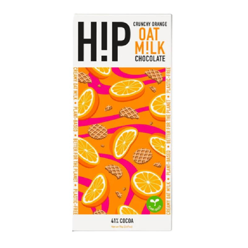 HIP Crunchy Orange Oat Milk Chocolate Bar 70g - Longdan Official