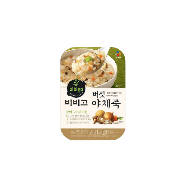 CJ BIBIGO Rice Porridge With Mushroom & Vegetables 280g