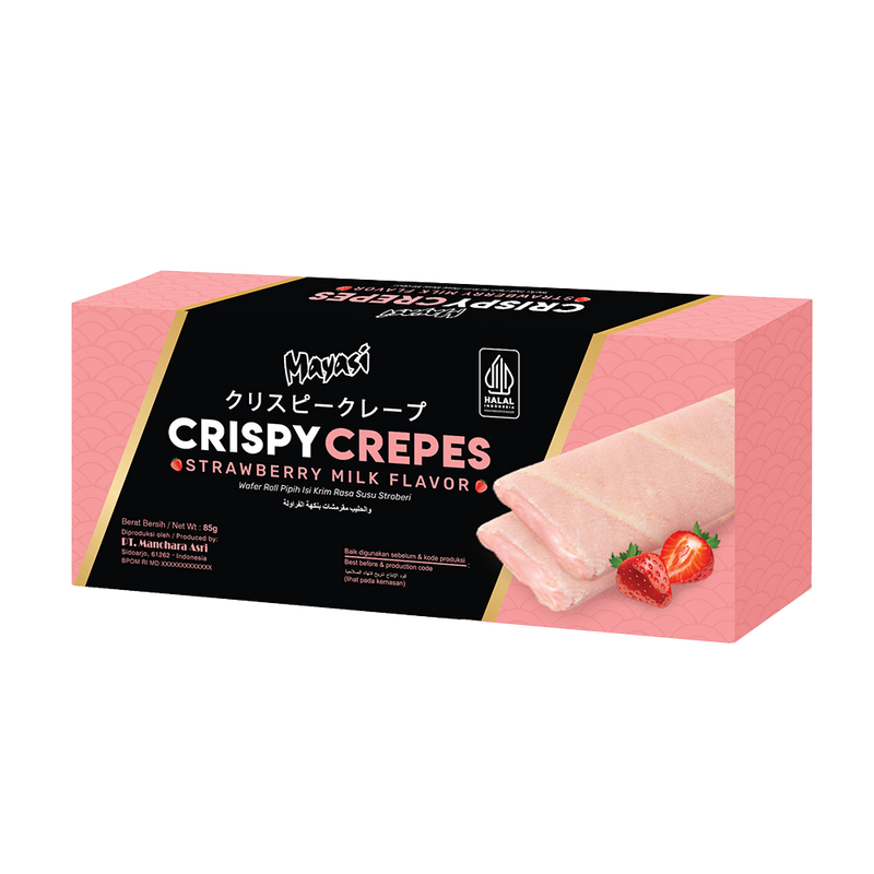 Mayasi Crispy Crepes Strawberry 85g