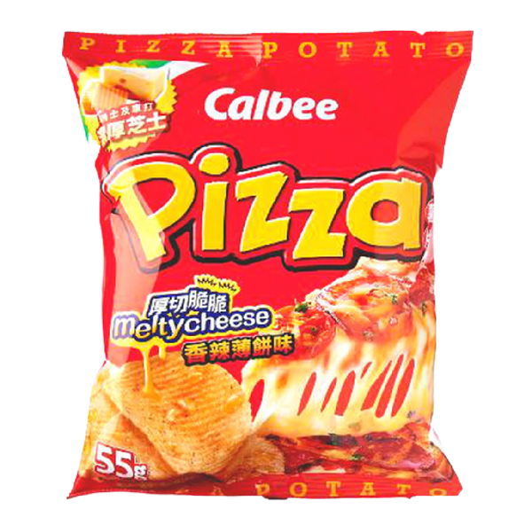 CALBEE Potato Crisps - Spicy Pizza 55g - Longdan Official