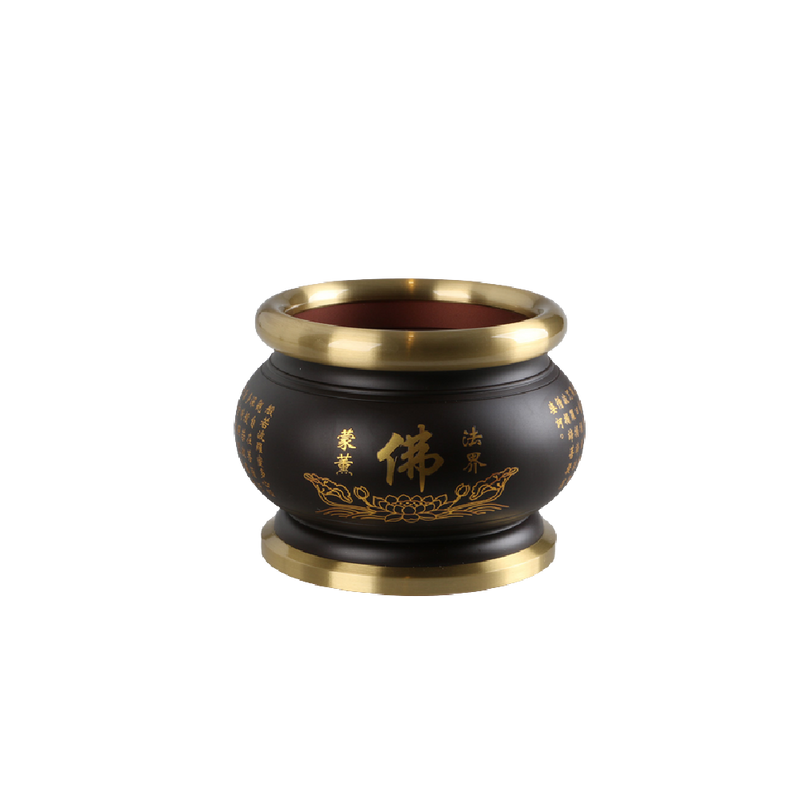 Longdan Black Gold Incense Burner 4 Inches - Longdan Official