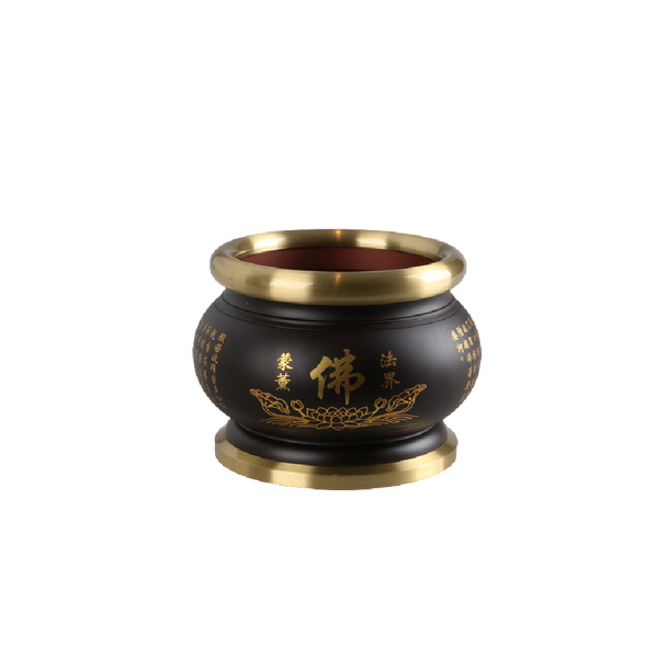 Longdan Black Gold Incense Burner 5 Inches