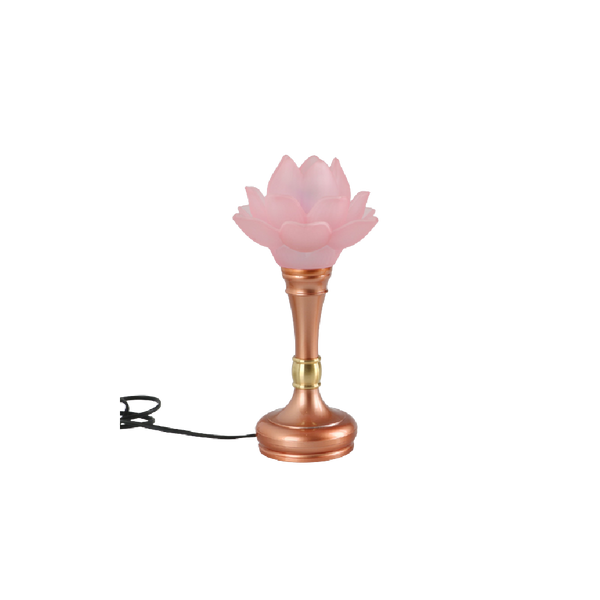 Longdan Rosy Gold Crystal Lamp 10 Inches