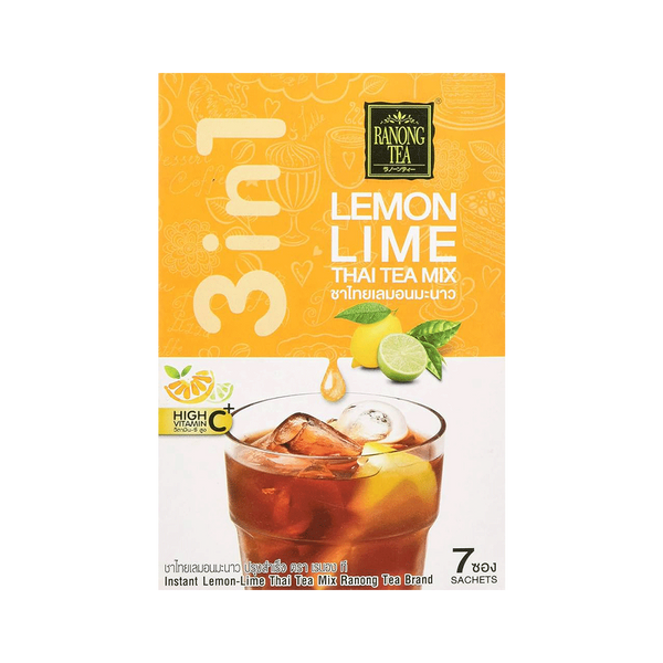 RANONG TEA Thai Tea Lemon Lime Mix (7 sachets) 175g - Longdan Official