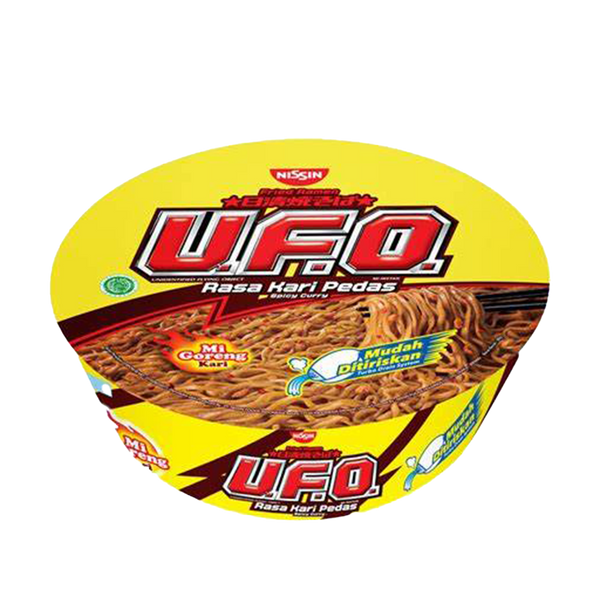 NISSIN UFO Fried Ramen - Spicy Curry (Kari Pedas) 88g