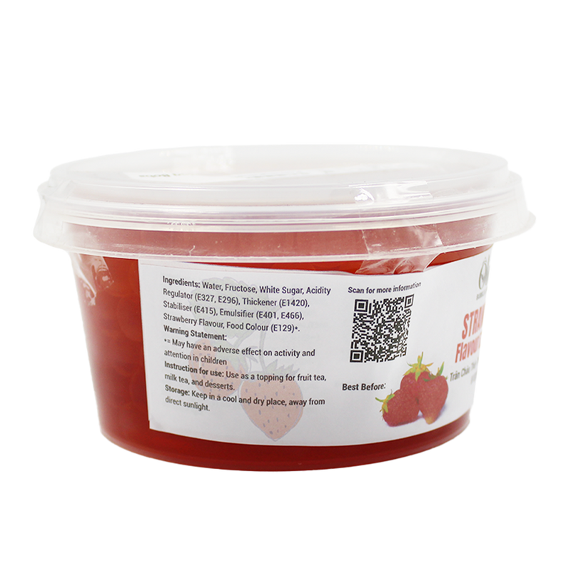 Boba vị dâu Longdan Popping Boba 490g